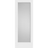 Trimlite 18" x 80" Primed 1-Panel Interior Shaker Slab Door with White Lami Glass 1668pri8401GL